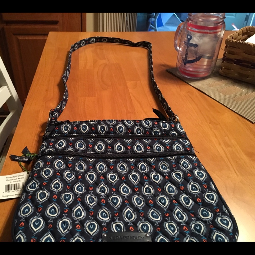 Vera Bradley Triple Zip Hipster Purse